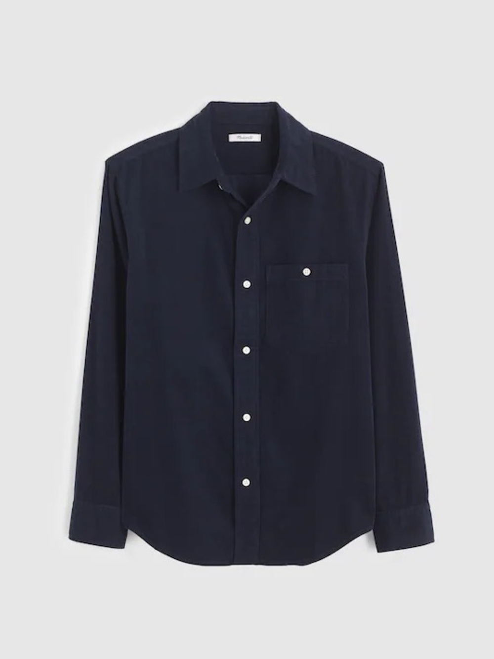 Madewell Button-Up Shirt in Fine-Wale Corduroy in Dark Navy XL NWT $118 NY110